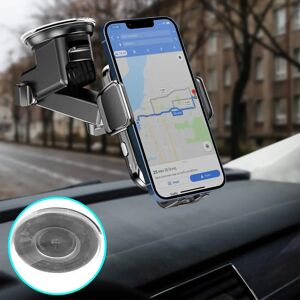 Soporte para coche 2 en 1 Forcell con carga inalámbrica negra Soporte para coche 2 en 1 Forcell con carga inalámbrica negra