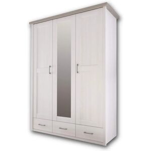BEGABINO Luca Kleiderschrank - Landhausstil, Weiß & Trüffel BEGABINO Luca Kleiderschrank - Landhausstil, Weiß & Trüffel