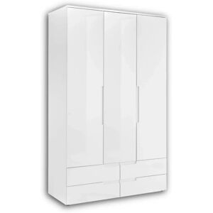 SCHLAFKONTOR Spice Gardrób - Magas fényű Fehér, 126x208x57cm SCHLAFKONTOR Spice Gardrób - Magas fényű Fehér, 126x208x57cm
