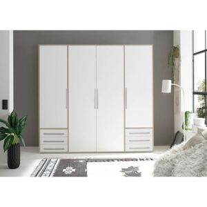 SCHLAFKONTOR Lyss Kleiderschrank - 4 Türen, 6 Schubladen, Weiß SCHLAFKONTOR Lyss Kleiderschrank - 4 Türen, 6 Schubladen, Weiß