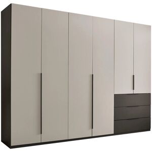MID.YOU Kleiderschrank - 6-türig, grafitgrau, hellgrau - Schrank MID.YOU Kleiderschrank - 6-türig, grafitgrau, hellgrau - Schrank