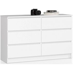 AKORD K-120 Bianca Comò 6 Cassetti - Mobile moderno AKORD K-120 Bianca Comò 6 Cassetti - Mobile moderno