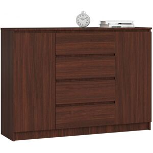 Comò Akord Wenge 138cm - Moderno, 4 Mensole, 4 Cassetti Comò Akord Wenge 138cm - Moderno, 4 Mensole, 4 Cassetti