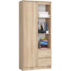 AKORD Libreria da Ufficio - 80cm, 7 Ripiani, 2 Cassetti - Mobili per Ufficio AKORD Libreria da Ufficio - 80cm, 7 Ripiani, 2 Cassetti - Mobili per Ufficio