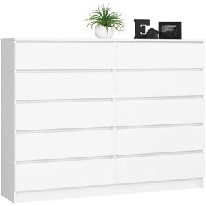 AKORD Commodes Blanc 10 Tiroirs - Mobilier Moderne de Rangement - Publicité AKORD Commodes Blanc 10 Tiroirs - Mobilier Moderne de Rangement - Publicité
