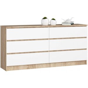 AKORD Marca OP0LK-1DABBIA006 Cómoda moderna con 6 cajones - Muebles AKORD Marca OP0LK-1DABBIA006 Cómoda moderna con 6 cajones - Muebles