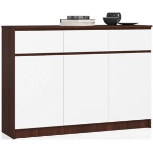 Cómoda moderna AKORD Wengé/Blanco - Almacenamiento en dormitorio Cómoda moderna AKORD Wengé/Blanco - Almacenamiento en dormitorio