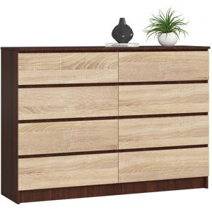 AKORD Wengé 138cm Cassettiera 8 Cassetti - Stile Scandinavo Moderno AKORD Wengé 138cm Cassettiera 8 Cassetti - Stile Scandinavo Moderno