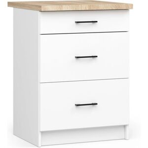 Armario de Cocina AKORD - 3 Cajones - Blanco Armario de Cocina AKORD - 3 Cajones - Blanco