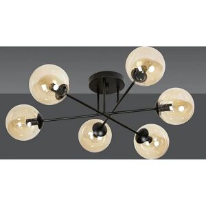 Emibig Brendi Black Globe Multi Arm Ceiling Light - E14 Emibig Brendi Black Globe Multi Arm Ceiling Light - E14