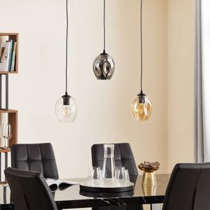 Euluna Starla Pendelleuchte - 3 Leuchten - 60W - 70cm - Stahl/Glas Euluna Starla Pendelleuchte - 3 Leuchten - 60W - 70cm - Stahl/Glas