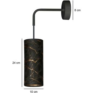 Emibig Lighting Karli Wandleuchte - Dimmbar, Schwarz, Stahl & Stoff Emibig Lighting Karli Wandleuchte - Dimmbar, Schwarz, Stahl & Stoff