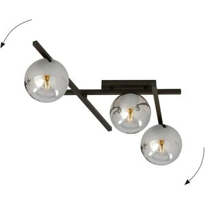 Emibig Lighting Slimme Zwarte Globe Plafondlamp - 3x E14 Emibig Lighting Slimme Zwarte Globe Plafondlamp - 3x E14