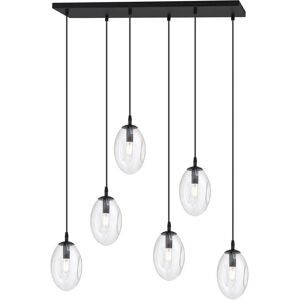 Emibig - Astral 1265/6 - Oval 6-vlam - Zwart - Hanglamp Emibig - Astral 1265/6 - Oval 6-vlam - Zwart - Hanglamp