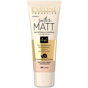 Eveline Cosmetics Satin Matt Foundation - Natural, Pore-Minimizing, Mattifying - 30ml Eveline Cosmetics Satin Matt Foundation - Natural, Pore-Minimizing, Mattifying - 30ml