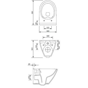 Cersanit Mille Wand-WC Softclose - Toilet Cersanit Mille Wand-WC Softclose - Toilet