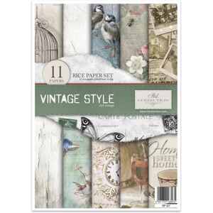 ART Vintage Stil Kreativt Rispapper Set - Hantverkskit ART Vintage Stil Kreativt Rispapper Set - Hantverkskit