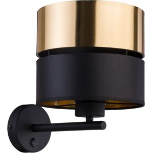TK Lighting Hilton Wall Lamp - Black/Gold, E27 TK Lighting Hilton Wall Lamp - Black/Gold, E27