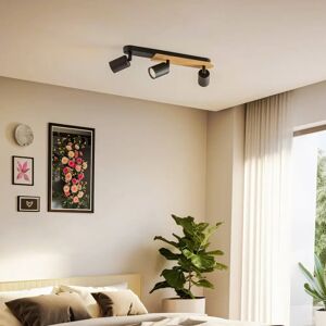 TK Lighting Ceiling Spotlight - Black, Wood, 3xGU10 TK Lighting Ceiling Spotlight - Black, Wood, 3xGU10