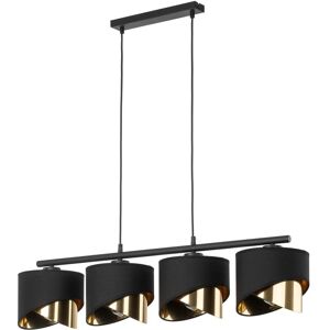 TK Lighting Grant Black Gold Pendant Light - E27, Adjustable TK Lighting Grant Black Gold Pendant Light - E27, Adjustable