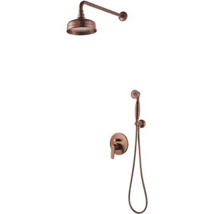 Omnires Art Deco Complete Built-in Shower System - Copper Antic Omnires Art Deco Complete Built-in Shower System - Copper Antic