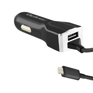 Qoltec 50142 Biladare - 17W, USB & Type C, Svart Qoltec 50142 Biladare - 17W, USB & Type C, Svart
