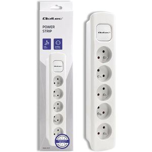 Qoltec 50276 Verlengsnoer - 5 Stopcontacten, 1,8 m, Wit Qoltec 50276 Verlengsnoer - 5 Stopcontacten, 1,8 m, Wit