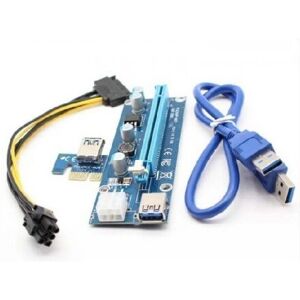 Carte riser PCI-E 16x à 1x Qoltec 55501 - USB 3.0 SATA Carte riser PCI-E 16x à 1x Qoltec 55501 - USB 3.0 SATA