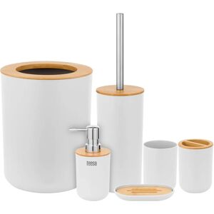 Set de accesorios de baño Teesa - Blanco - Conjunto de accesorios de baño Set de accesorios de baño Teesa - Blanco - Conjunto de accesorios de baño