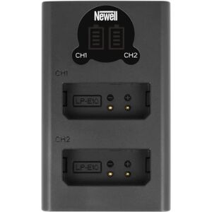 Chargeur double Newell DL-USB-C pour LP-E10 - Compact et USB-C - Publicité Chargeur double Newell DL-USB-C pour LP-E10 - Compact et USB-C - Publicité