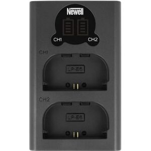 Încărcător dublu Newell DL-USB-C pentru baterii LP-E6 - Alimentare pentru cameră Încărcător dublu Newell DL-USB-C pentru baterii LP-E6 - Alimentare pentru cameră