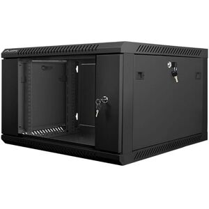 Armoire rack murale Lanberg WF01-6606-10B - 6U, Noir - Publicité Armoire rack murale Lanberg WF01-6606-10B - 6U, Noir - Publicité