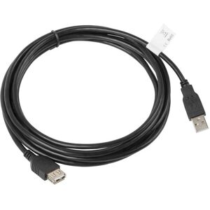 Lanberg USB Kaapeli 3m Musta USB 2.0 Mies A - Suora Lanberg USB Kaapeli 3m Musta USB 2.0 Mies A - Suora