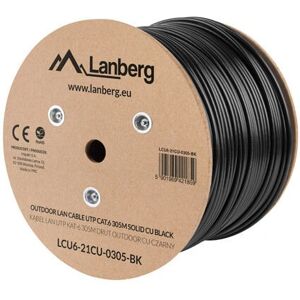 Lanberg LCU6-21CU-0305-BK 305 m Czarny Kabel sieciowy kategorii 6 U/UTP Lanberg LCU6-21CU-0305-BK 305 m Czarny Kabel sieciowy kategorii 6 U/UTP