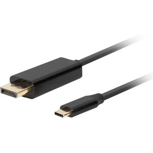 Lanberg USB-C to DisplayPort Adapter - 1 m, Musta, 4K Lanberg USB-C to DisplayPort Adapter - 1 m, Musta, 4K