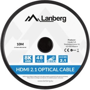 Lanberg HDMI Kaapeli 10 m V2.1 Musta Lanberg HDMI Kaapeli 10 m V2.1 Musta