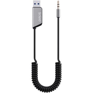 Nadajnik Bluetooth Savio TR-16 - Hands-free, AUX, Czarny/Srebrny Nadajnik Bluetooth Savio TR-16 - Hands-free, AUX, Czarny/Srebrny