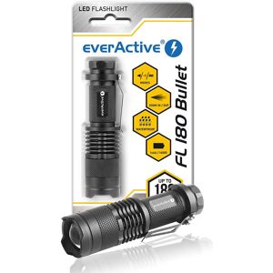 Lanterna de Mão LED Preta Everactive FL180 - Lanterna Lanterna de Mão LED Preta Everactive FL180 - Lanterna