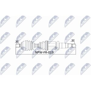 Ford NPW-FR-019 Drive Shaft - Front Right Compatible with Ford, Volvo Ford NPW-FR-019 Drive Shaft - Front Right Compatible with Ford, Volvo
