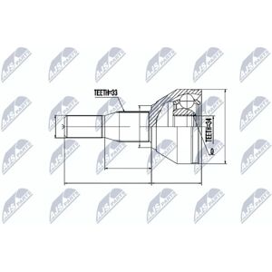 NTY NPZ-PL-030 Drive Shaft Joint Set - Front Axle Right and Left NTY NPZ-PL-030 Drive Shaft Joint Set - Front Axle Right and Left