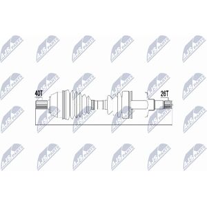 Ford NPW-FR-050 Drive Shaft - Compatible with Ford Galaxy, Mondeo IV, S-max Ford NPW-FR-050 Drive Shaft - Compatible with Ford Galaxy, Mondeo IV, S-max