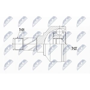 NTY NPW-VV-106 Drive Shaft Joint Set for Volvo XC60 - Manual Left Axle NTY NPW-VV-106 Drive Shaft Joint Set for Volvo XC60 - Manual Left Axle