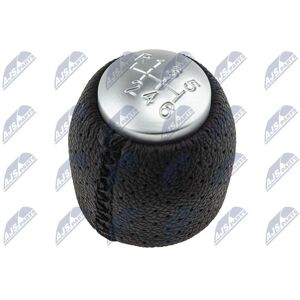 Alfa Romeo GZB-AR-000 6-Speed Leather Chrome/Black Gear Shift Knob - Gear Shift Knob Alfa Romeo GZB-AR-000 6-Speed Leather Chrome/Black Gear Shift Knob - Gear Shift Knob