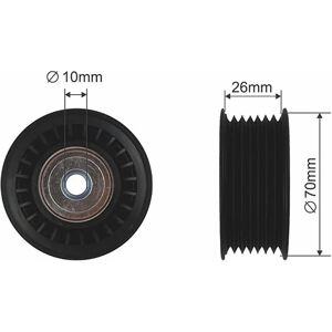 NTY Pulley for Mitsubishi Pajero - 26mm Wide, 10mm Inner, 70mm Outer NTY Pulley for Mitsubishi Pajero - 26mm Wide, 10mm Inner, 70mm Outer