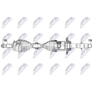 Toyota NPW-TY-193 Drive Shaft - Front Right Axle, 975mm Length, 30 Teeth Gear Toyota NPW-TY-193 Drive Shaft - Front Right Axle, 975mm Length, 30 Teeth Gear