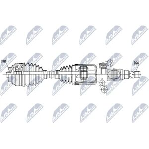 NTY NPW-BM-250 Drive Shaft - Front Axle Right - 865mm - Automatic Transmission - Drive Shaft NTY NPW-BM-250 Drive Shaft - Front Axle Right - 865mm - Automatic Transmission - Drive Shaft