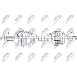 NTY NPW-VV-169 Drive Shaft - Front Left Axle for Ford Mondeo 4, 6-Speed Manual NTY NPW-VV-169 Drive Shaft - Front Left Axle for Ford Mondeo 4, 6-Speed Manual