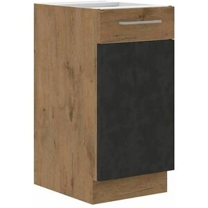 Meuble de cuisine ROCK - 40x82cm, 1 porte, Décor chêne et gris Meuble de cuisine ROCK - 40x82cm, 1 porte, Décor chêne et gris