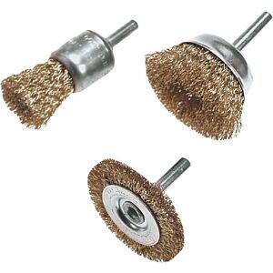 Verto 3 pièces Brosses en fil métallique - Brosse métallique - Publicité Verto 3 pièces Brosses en fil métallique - Brosse métallique - Publicité