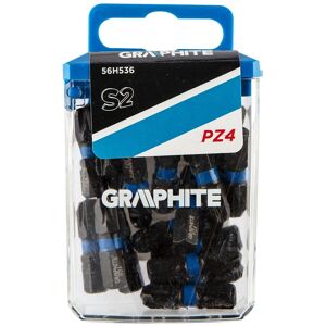 Bit per cacciavite PZ4 GRAPHITE - 20 pezzi - Set di punte Bit per cacciavite PZ4 GRAPHITE - 20 pezzi - Set di punte